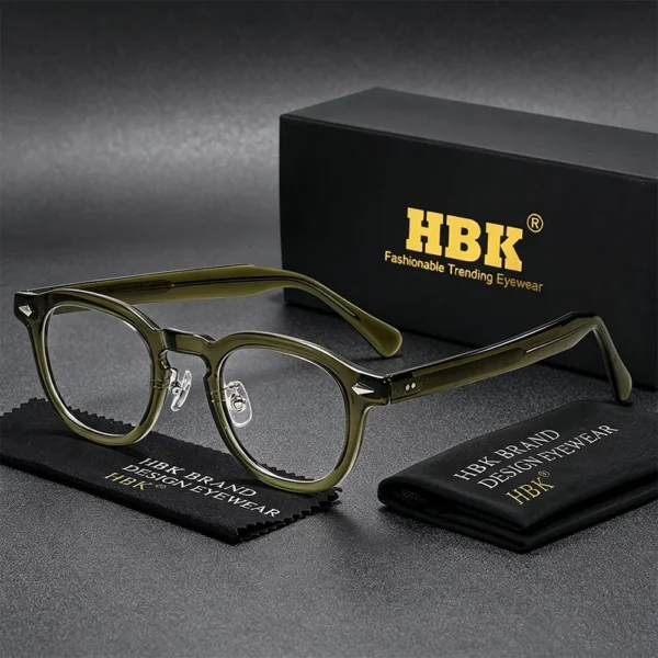 HBK Retro Oval Glasses Frames Transparent Lenses Men  TR-90 S08ece26710644b749a8179b9c2f279f58