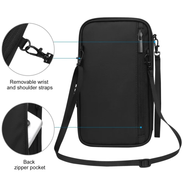 Multi-Pocket Family Passport Holder with Shoulder Strap S08f116b46662406594d6909196f09d36k