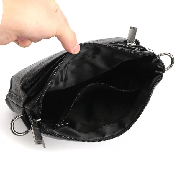 Men's faux leather Business Messenger Bag, Small Crossbody
