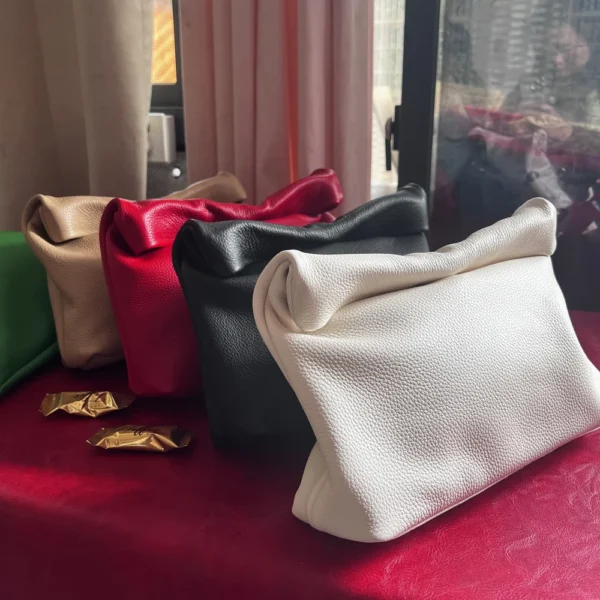 Women's Genuine Cowhide Leather Foldable Handbag S0cae3c67f63142e88932b6c78f5ed18fr