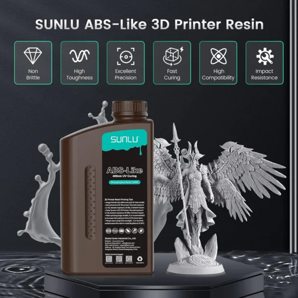 SUNLU 2KG ABS-Like/ Standard / Water-Wash 3D Resin 405nm UV Resin S1340dec5355c4589b5e82e9d286a28c5U
