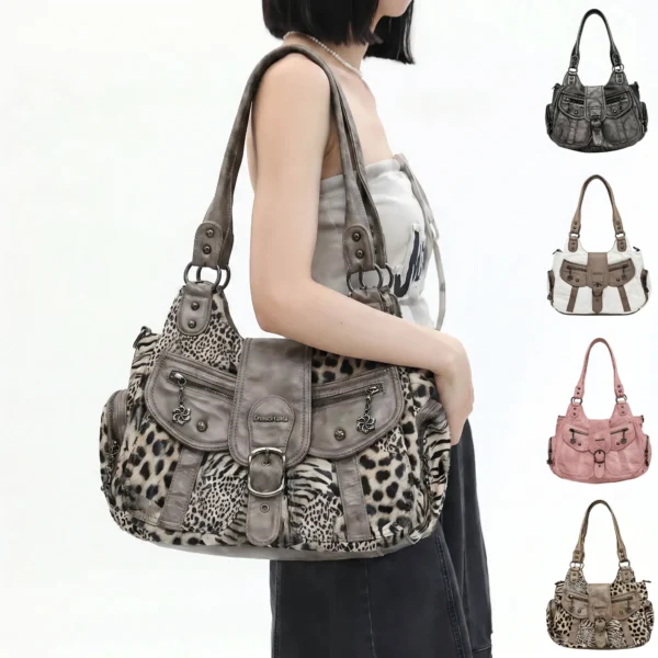 Vintage Maillard vintage Y2K shoulder bag, large capacity street spicy girl S146d4068c2cf48d6b51d8a70e01e735cX