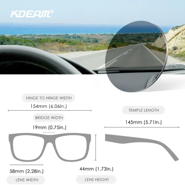 KDEAM Large Size Men's Sunglasses Polarized Photochromic Night Vision Goggles Oversized S152490d5d42444e29b46d5bd9e270c3dN