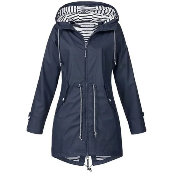 Womens Waterproof Raincoat Casual Basic Outdoors Trench Lightweight Drawstring Jackets Hik S163347b5e67c48189e9f0e47e2493d52r