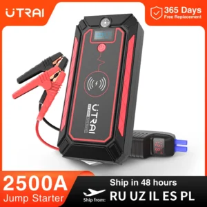 UTRAI 2500A Car Battery Starter Portable Power Bank 10W Wireless Charger