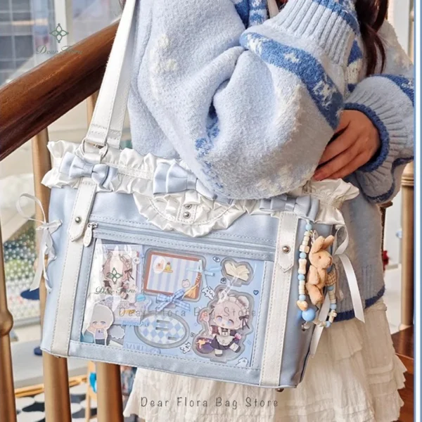 Sweet Lolita-Style Transparent Ita Tote Bag S18064fac791141189fd416380eb057a5j