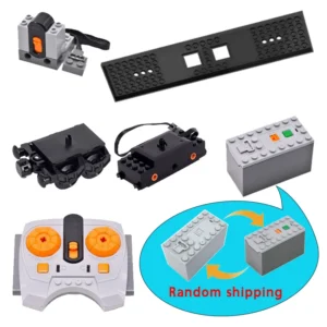 Train Track Building Blocks For MOC Power Functions Parts Motor Battery