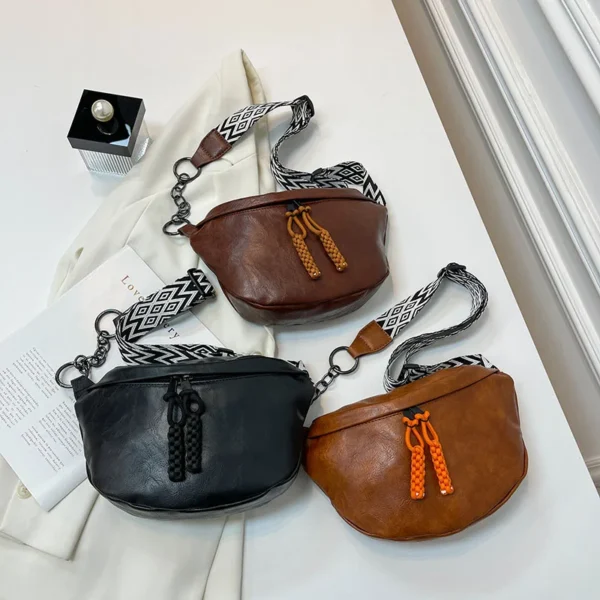 Soft Leather Waist Bag For Women Chain Fanny Pack  S1a1de02dcbf642398d69b8c30d54127bj
