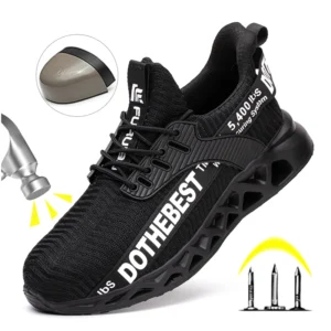 Anti-puncture Safety Shoes With Steel Toe Work Shoes Men Women Lightweight
