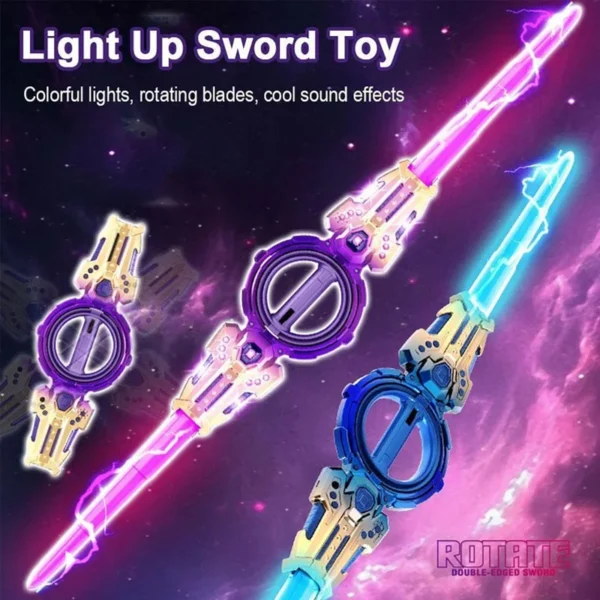 Outdoor Toy Bright Rotate Sword Multi-Color Flash LED Light Shine Cosplay S1de89e9a20244735b19f4716742eb904a
