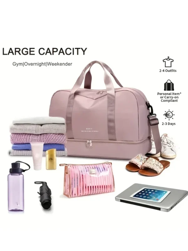 Women's Expandable Travel Duffle Bag, Large Capacity S1f0e998d4d5f4d428f76de1af7bed9f04