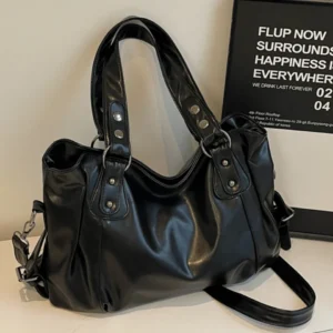 Retro Brand Roomy Shoulder Bag Female Solid Color Classic Crossbody Bag