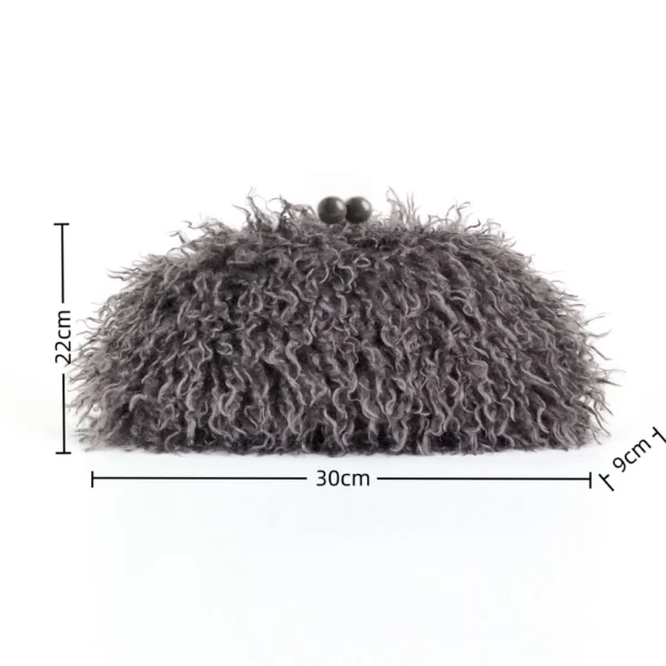 Kisslock Faux Fur Winter Clutch Bag S20a20308c0654b348d4a02bd9191ea06n