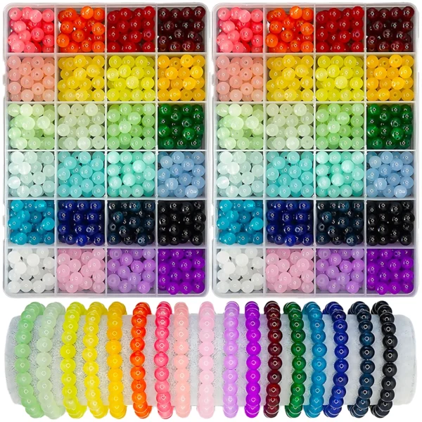 24-Color 8mm Crystal Bead Bracelet Making Kit - 360/480/720 Pieces Jewelry S20ccca41147b4713af261e3ec841c1c0Z