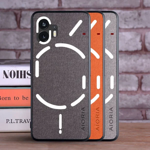 Textile Leather Case for Nothing Phone 2 1 Soft TPU with S213d1f356d4a420b913c322127291278a