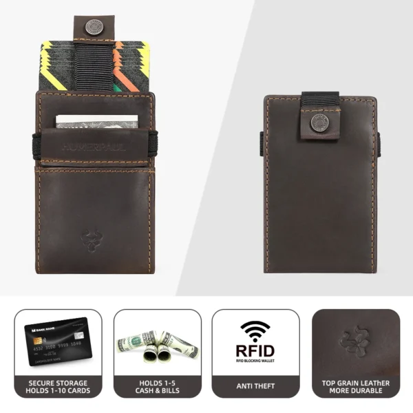 Men's Anti-Theft RFID Slim faux leather Card Holder
