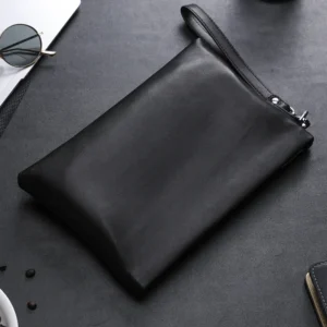 SENOFAN Clutches Bag Men Envelope Bag Handbag Genuine Leather Sheepskin Wallet