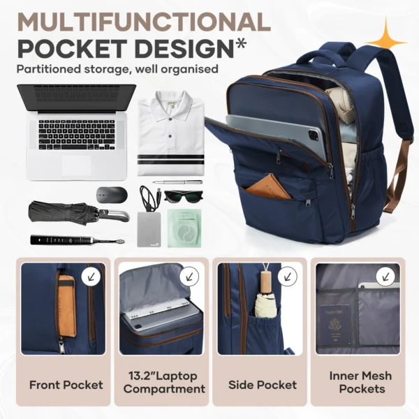 40x30x20cm Cabin Travel Backpack, Ryanair-Compliant Size S24ef858a64c143d89fa4bdb106bcbb9fW