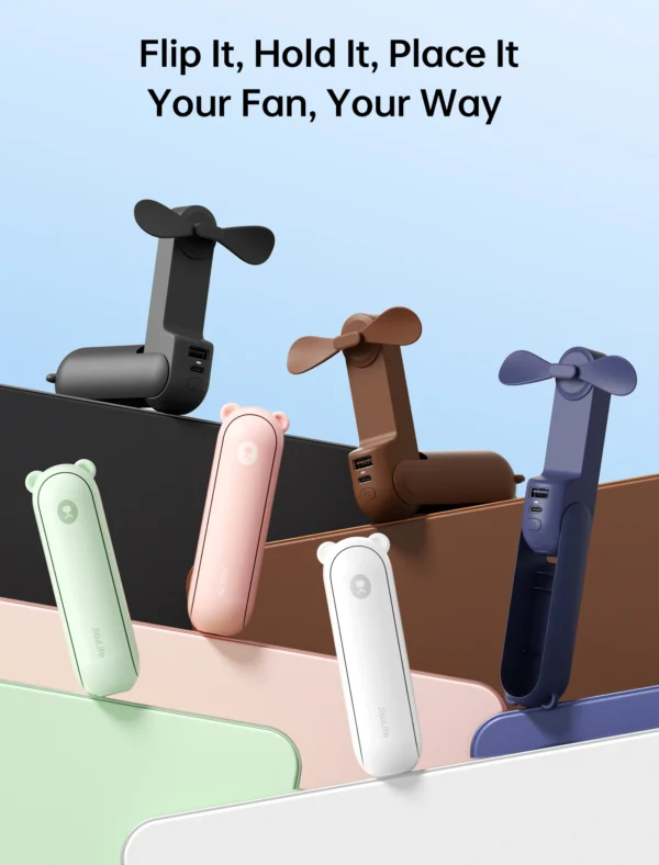 JISULIFE Portable Fan Mini Handheld Fan USB 4500mAh Recharge Hand Held S272bc38b4e974412b94a8d9cfe6b991fC