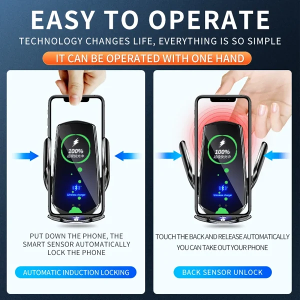 Magnetic Car Phone Holder with Wireless Charging S274740b831584044a2910672d7fa3150L