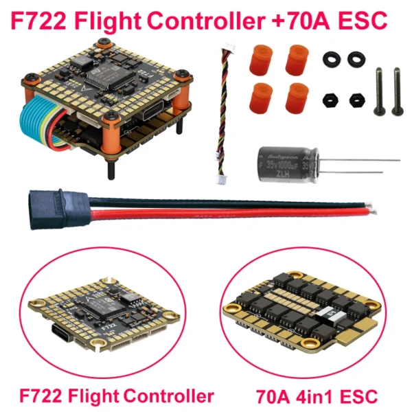 Original DAKEFPV F722 6S 8S 60A 70A Stack INAV Betaflight F722 S27b22dd4e48d41d7a2803520162dc16ay
