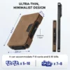 Aluminum Pop-Up Card Case with faux leather Card Slots