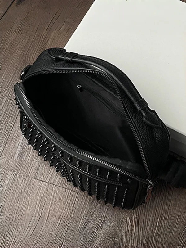 Punk-style Crossbody Bag for Men Stylish Men's Sling Bag Large Capacity S2a7c0a04f5e14294b65fde30724aac39G