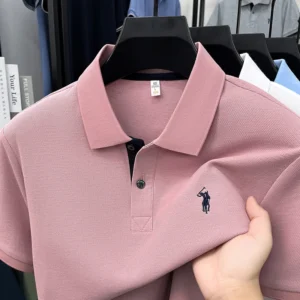 100% pure cotton short sleeve polo shirt summer breathable men's T-shirt
