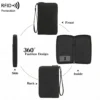 RFID Blocking faux leather Family Passport Travel Wallet