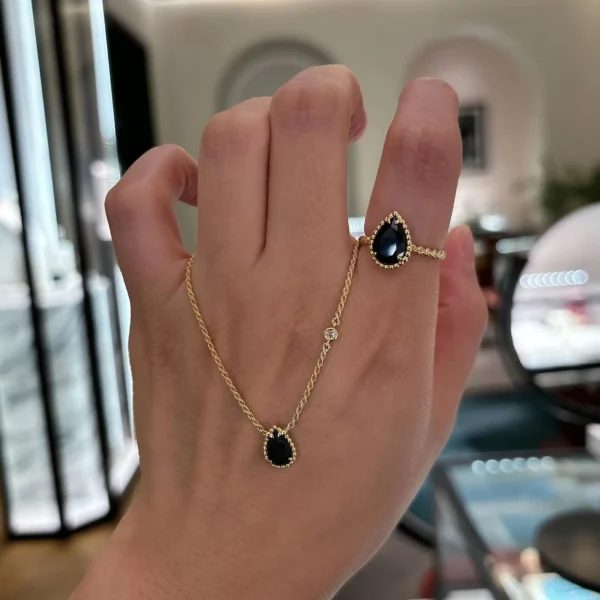 Water Drop Jewelry Set Women's Bracelet Ring Earring Necklace AAAA+ Zircon S2d59d4b4f19942569463414c88c0d138K