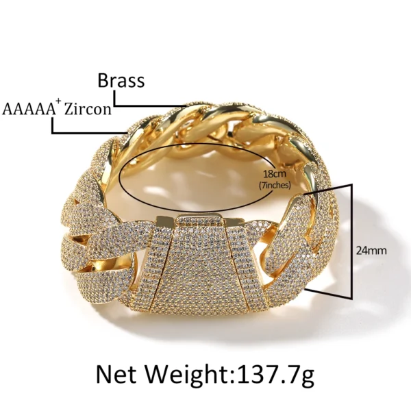 THE  KING Heavy 24mm Bubble Cuban Link Bracelet For Men S2d5f29118bde409980ef74c108eba440o