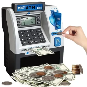 Children ATM Automatic Deposit Teller Machine Toy Smart Password Swipe Card