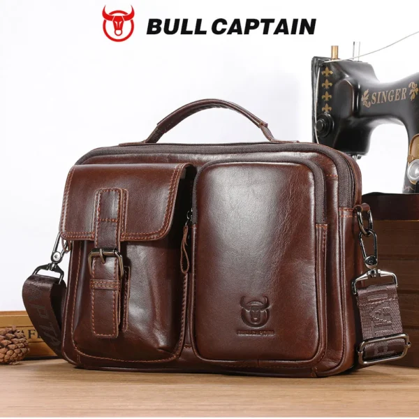 Men's Genuine Leather Crossbody Briefcase Messenger Bag S30075676da304ac4b47a090fa26540874