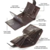 Men's Faux Leather Wallet with Coin Purse