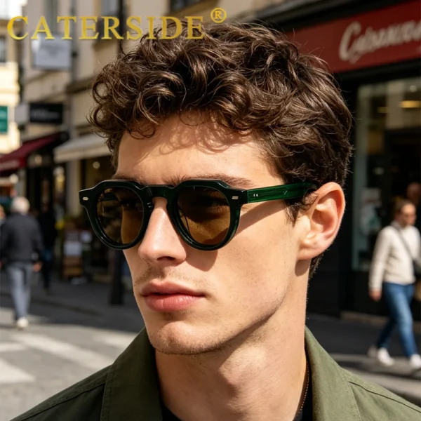 CATERSIDE Acetate Simple Men Sunglasses Polarized Small Frame High-Quality Frame Sun S31f32cf91c2f483fbe9245077023c95f2
