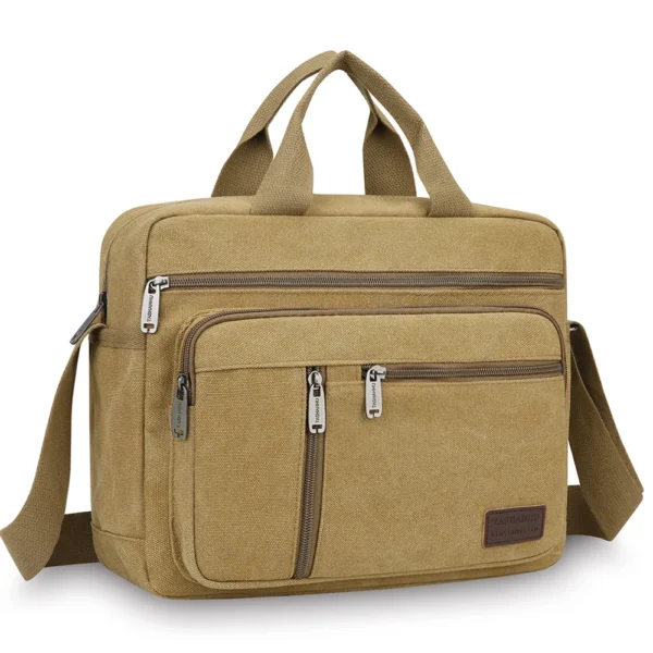 Men's Canvas Shoulder Bag Casual Crossbody Bag Daily Commuting Tote with S3363057ae15448edba6654c2f8acde16c