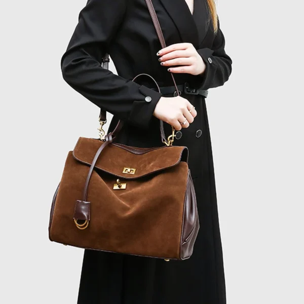 Large Capacity Microfiber Leather Shoulder Crossbody Bag for Women, Fashion Commuting S33b37022d3644677a9313c96e3faf171k