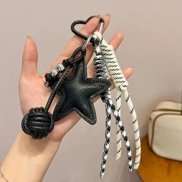 PU faux leather Star and Heart Pendant Keychain S3652782f784d4fcabdd84834e8f17adex