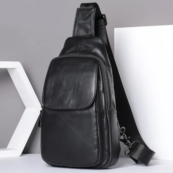 Men's genuine leather chest bag  crossbody bag outdoor travel S366e959da2b24090afec5c0b5b1bdb6aw
