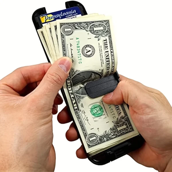 metal wallet wallet, RFID block minimalist wallet men's ultra thin aluminum S372e03d1969f4fbb8c9652c8f1b45677f