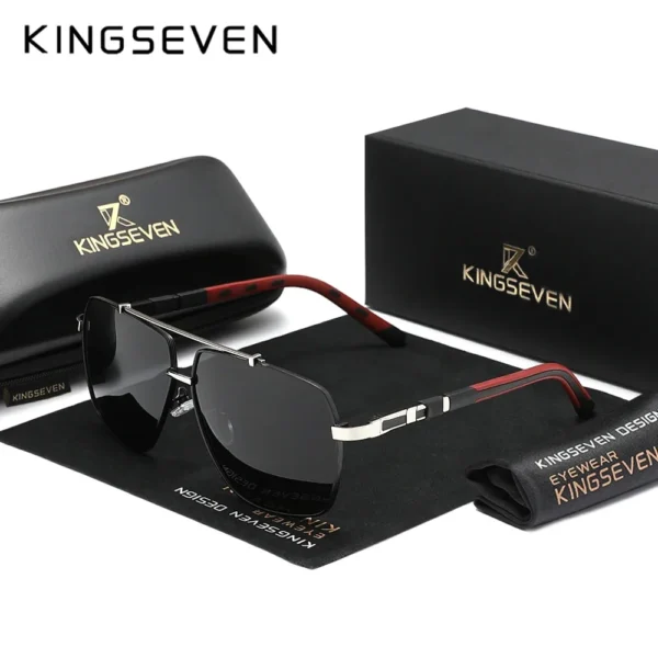 KINGSEVEN New Sunglasses Men UV400 Square Large Frame Polarized Glasses Male S3874652ff3054ba09b842f4f12f5aff2r