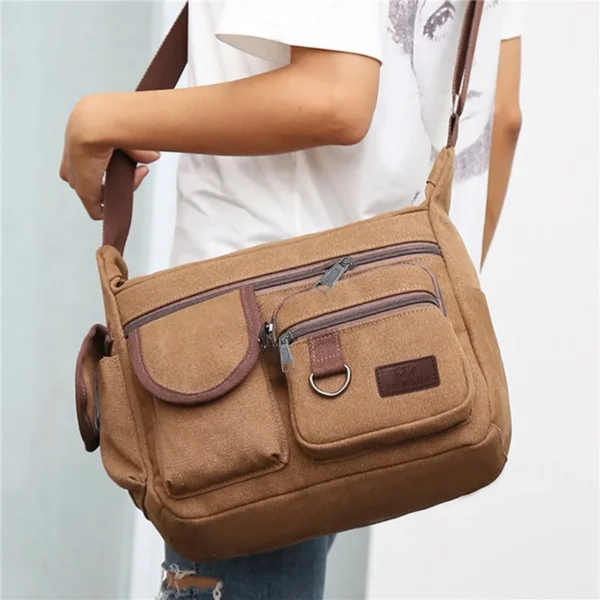Men's Canvas Shoulder Bag Casual Tote Travel Crossbody Bag Messenger Bag S396c9ab11a0041e69e539716d67c0cb0V
