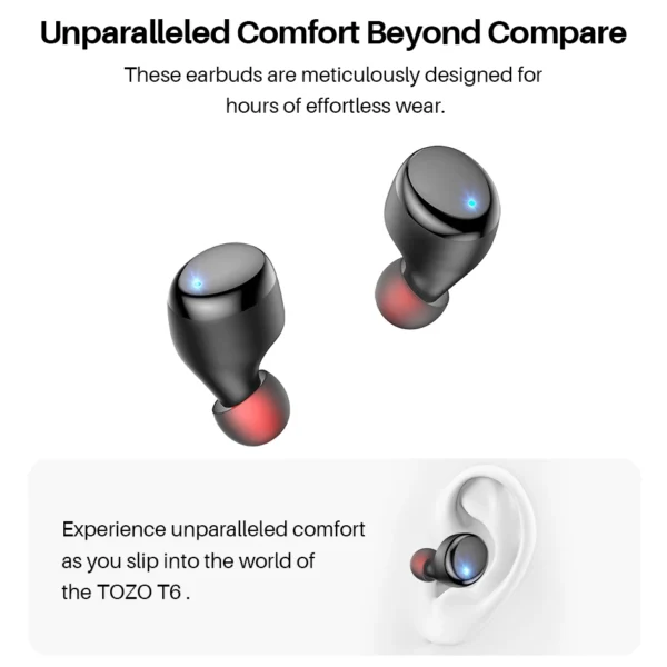 TOZO T6 Wireless Earbuds with Charging Case S3b308f6e549f412a8ab19f54e70975baW