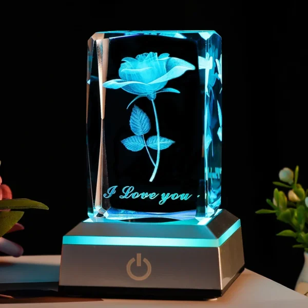 3D Rose Crystal LED Color-Changing Night Light S3b4b62478e774742957514ae6191df85Y