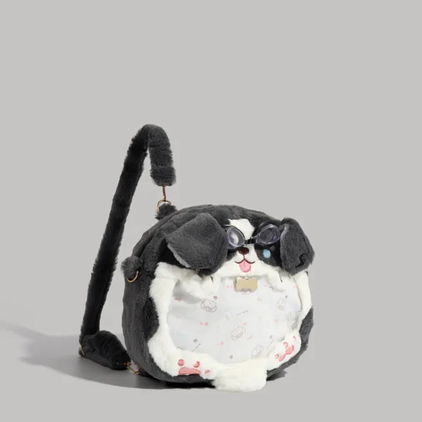 Cute Plush Dog Embroidered Velvet Backpack S3c6d813e35494361b87ec6d7444f879dx