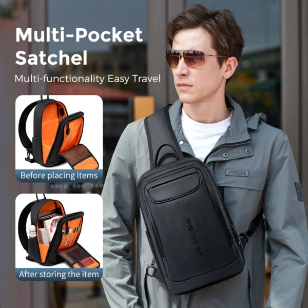 FENRUIEN Men's Single-Shoulder Crossbody Bag, A Convenient Summer Travel Small Backpack, S3dd61c7b316243668c6f18a3133223ce0