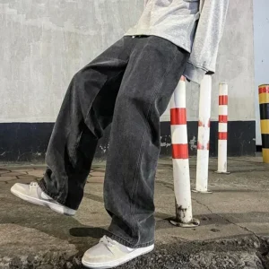 Men's Loose Streetwear Jeans, Korean Style