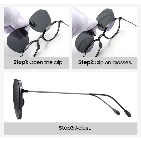VIVIBEE Oversized Flip Up Clip On Sunglasses Polarized Gradient Grey Lens S3ee18c4dc50448a284917351be4baff1J