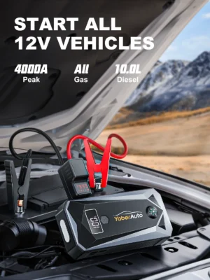 4000A Car Jump Starter Power Bank, 26800mAh