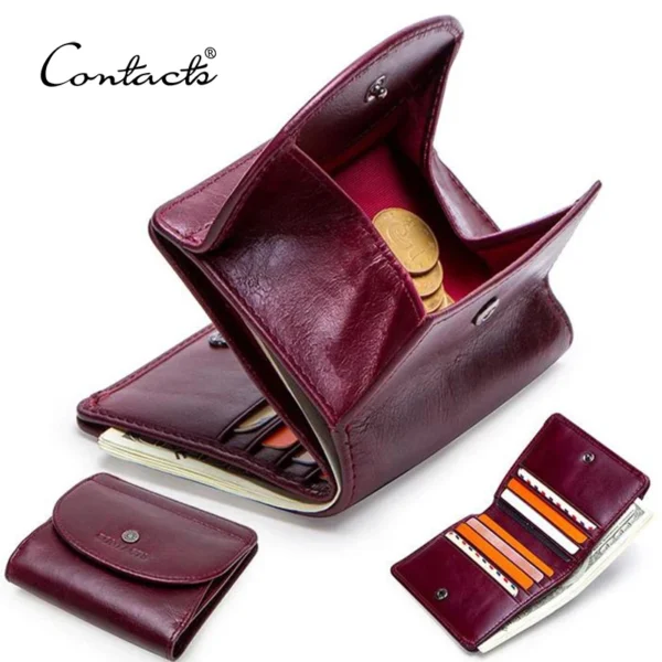 Women's Genuine Leather Short Wallet with Card Holder S431d8f3908634665ad714133d8d8382dC
